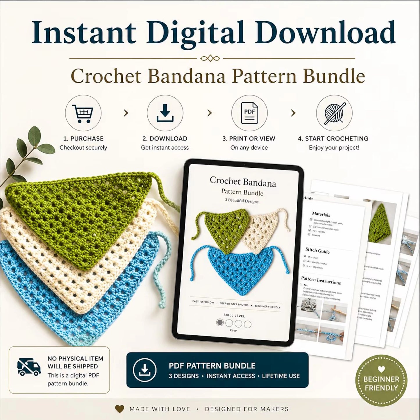 Top 10 Häkel-Bandana Anleitungen – PDF Bundle