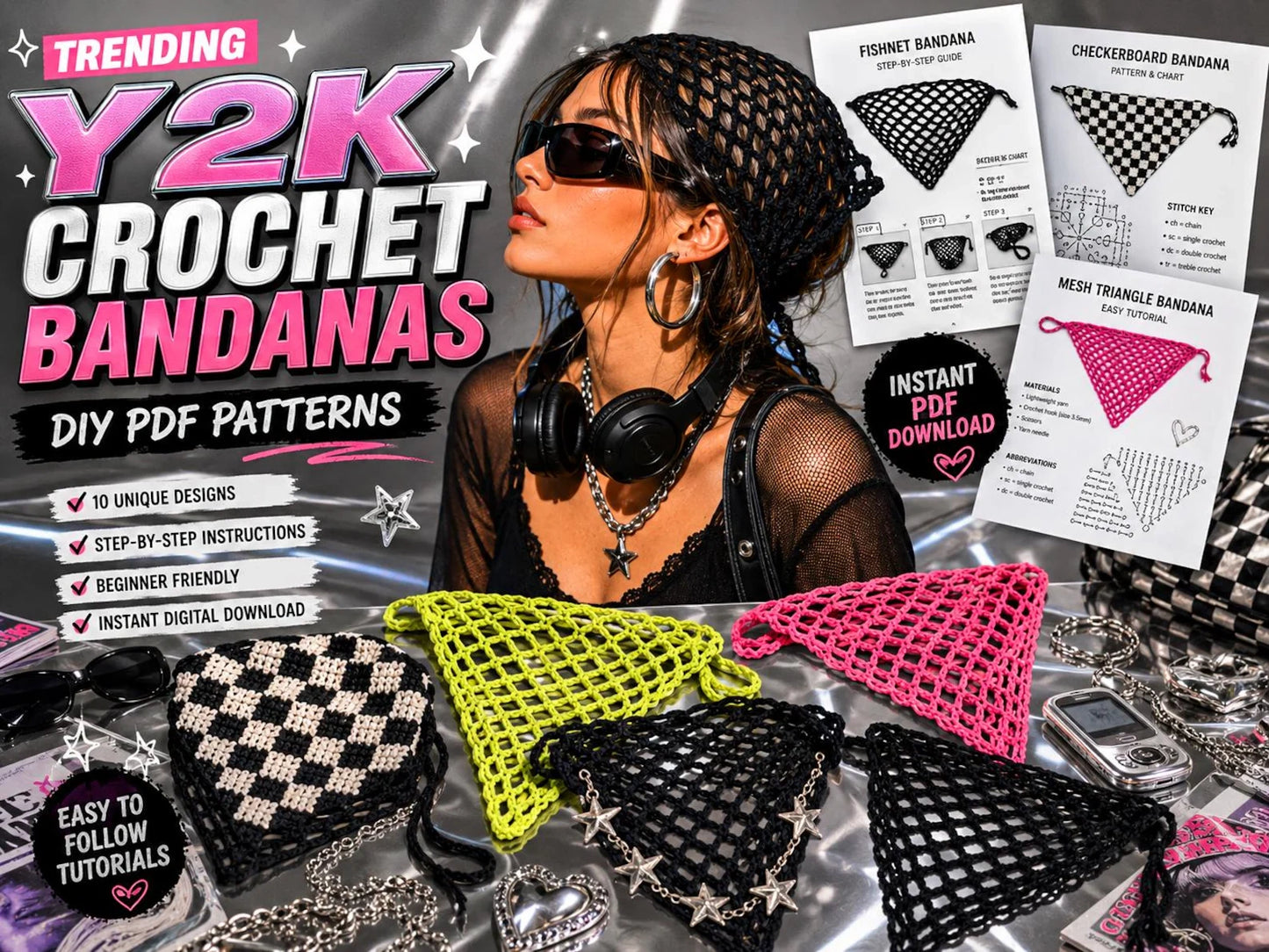 Top 10 Häkel-Bandana Anleitungen – PDF Bundle