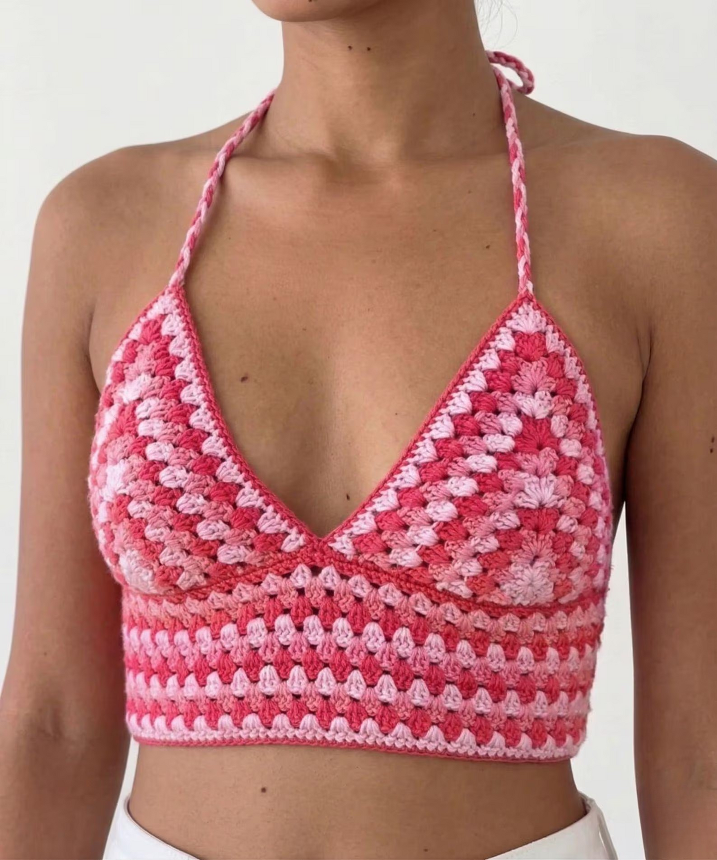 Granny-Bralette Häkelanleitung – Boho Sommer-Haltertop PDF | Anfängerfreundliches Häkelmuster