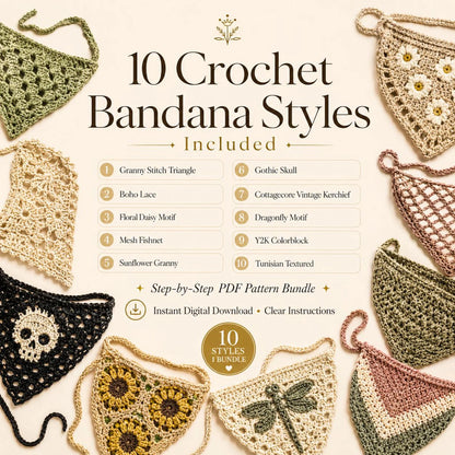 Top 10 Häkel-Bandana Anleitungen – PDF Bundle