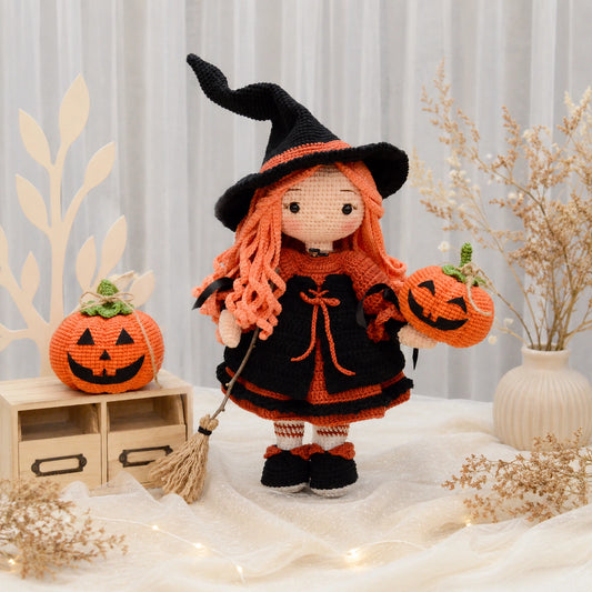 Beatrix die kleine Halloween-Hexe – Amigurumi PDF-Häkelanleitung