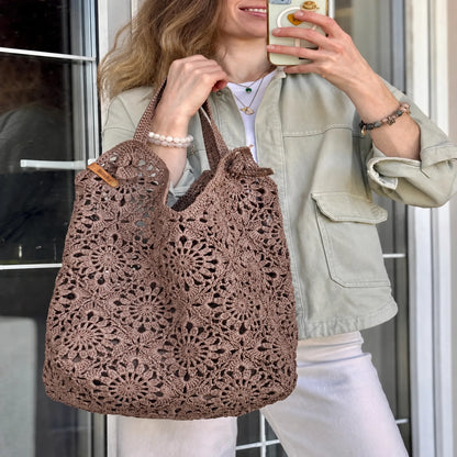 Raffia Granny-Square-Tasche – PDF-Häkelanleitung