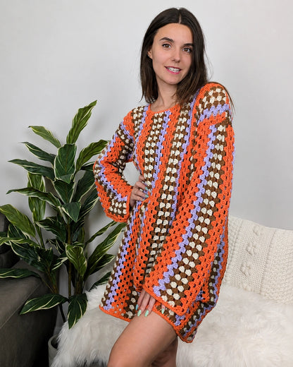 Taylor Häkelkleid PDF-Anleitung – Granny-Stitch Kleid, Größen XS–3XL