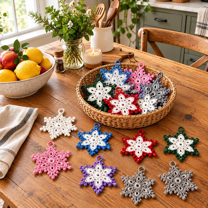 Schneeflocken häkeln – 6 wunderschöne Designs | PDF-Häkelanleitung