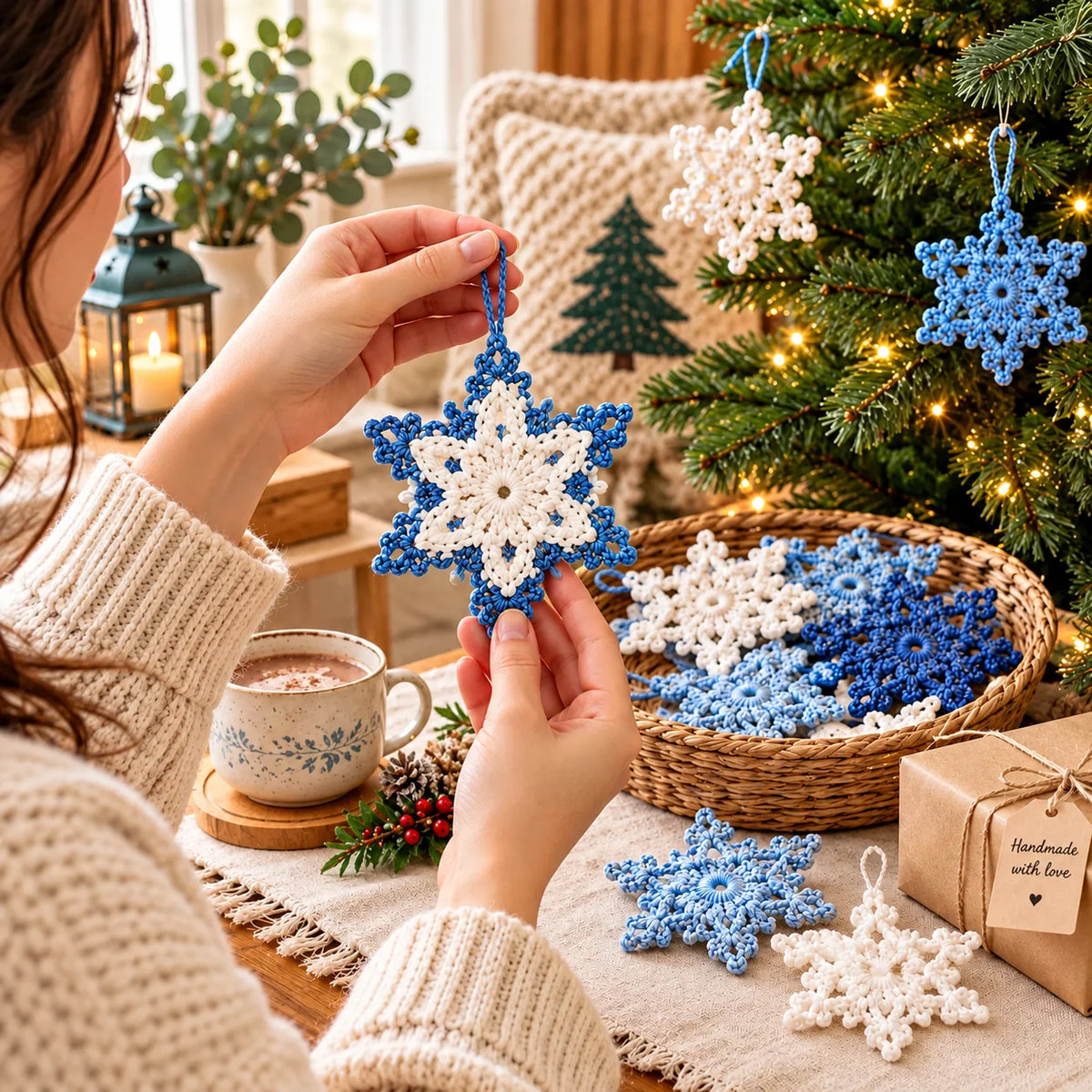 Schneeflocken häkeln – 6 wunderschöne Designs | PDF-Häkelanleitung