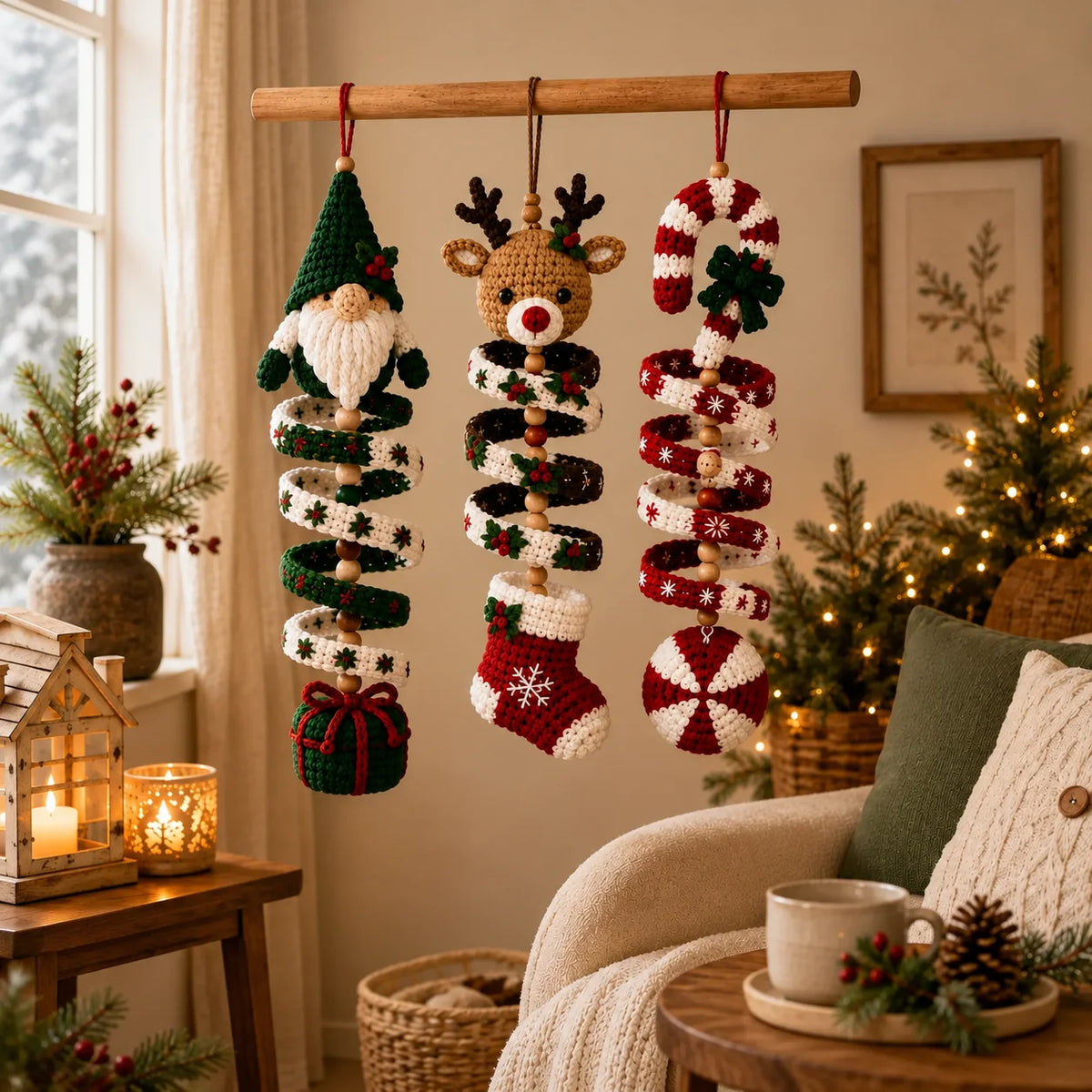 Weihnachts-Spiralen häkeln – 3-in-1 PDF-Anleitung