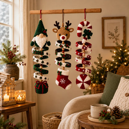 Weihnachts-Spiralen häkeln – 3-in-1 PDF-Anleitung