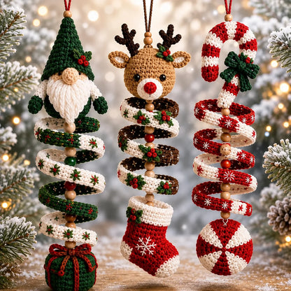 Weihnachts-Spiralen häkeln – 3-in-1 PDF-Anleitung