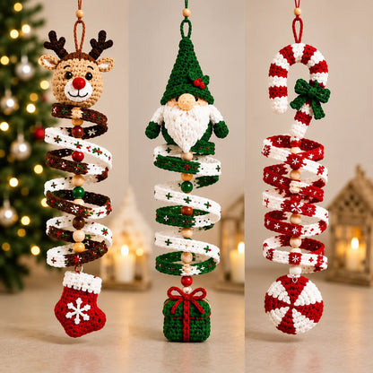 Weihnachts-Spiralen häkeln – 3-in-1 PDF-Anleitung