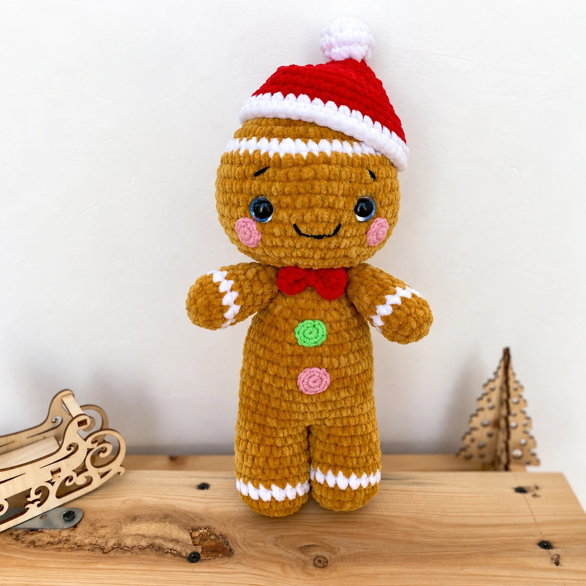 Häkelanleitung Rentier, Lebkuchenmann & Schneemann – Weihnachts-Amigurumi 3er-Set (PDF)