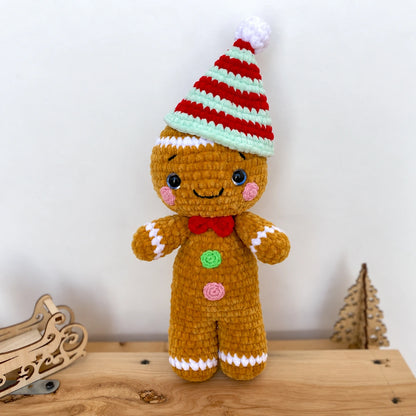 Häkelanleitung Rentier, Lebkuchenmann & Schneemann – Weihnachts-Amigurumi 3er-Set (PDF)