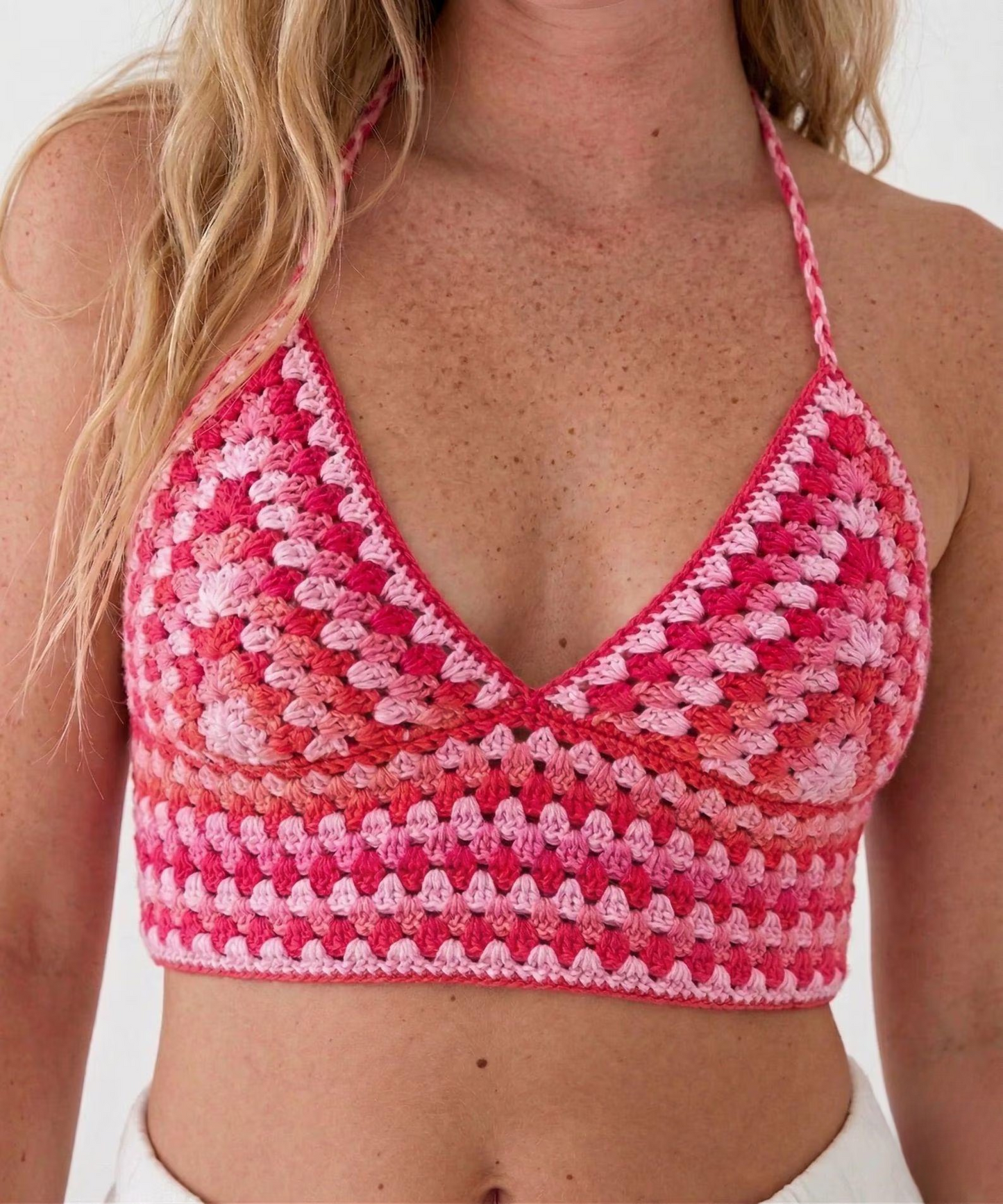 Granny-Bralette Häkelanleitung – Boho Sommer-Haltertop PDF | Anfängerfreundliches Häkelmuster