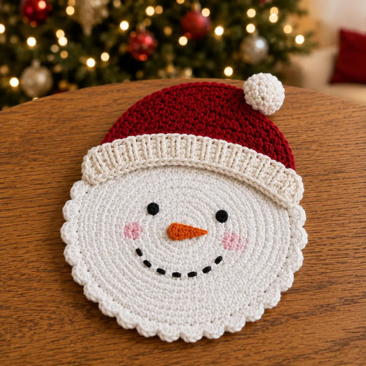 Schneemann mit Weihnachtsmütze