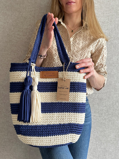 Hampton Style Tasche Häkelanleitung – PDF Sofort-Download für Anfänger