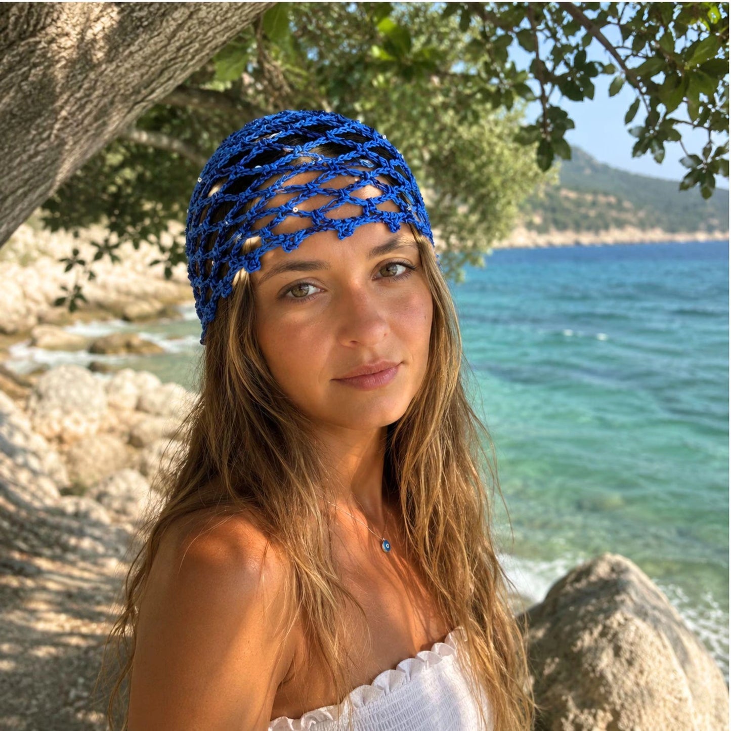 Häkelanleitung Haarnetz-Mütze – Luftige Boho Sommermütze | PDF-Anleitung
