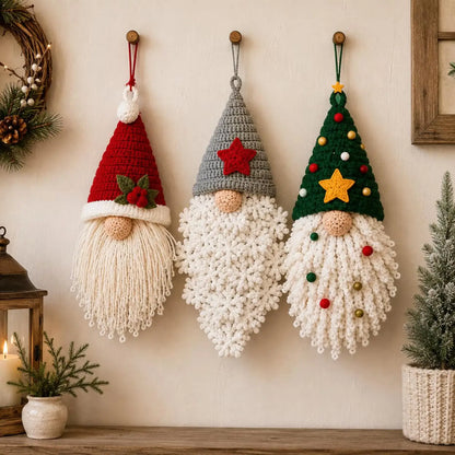 Weihnachtswichtel-Türhänger – Häkelanleitung als PDF auf Deutsch & Englisch mit 3 Varianten