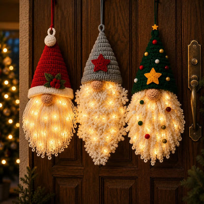 Weihnachtswichtel-Türhänger – Häkelanleitung als PDF auf Deutsch & Englisch mit 3 Varianten