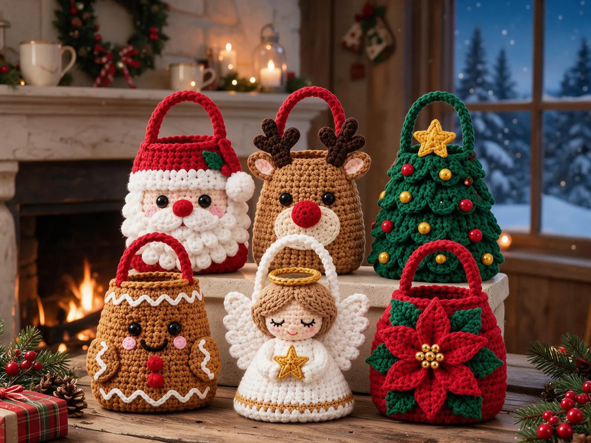 Weihnachtliche Geschenktäschchen – 19 Häkelanleitungen - PDF