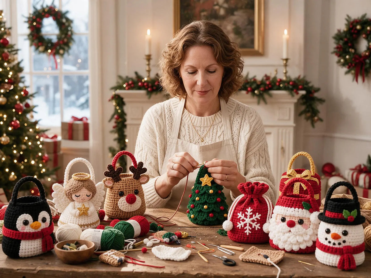 Weihnachtliche Geschenktäschchen – 19 Häkelanleitungen - PDF
