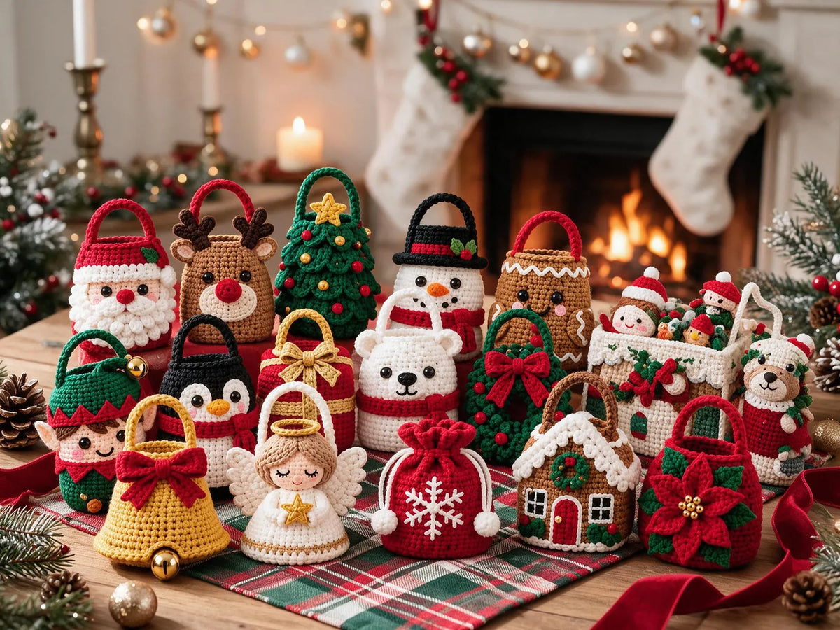 Weihnachtliche Geschenktäschchen – 19 Häkelanleitungen - PDF