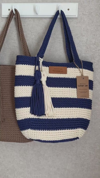 Hampton Style Tasche Häkelanleitung – PDF Sofort-Download für Anfänger