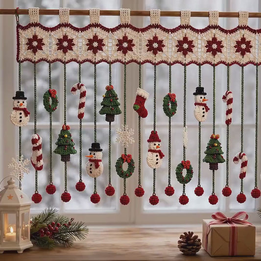 Weihnachtlicher Häkel-Fensterbehang – PDF-Anleitung
