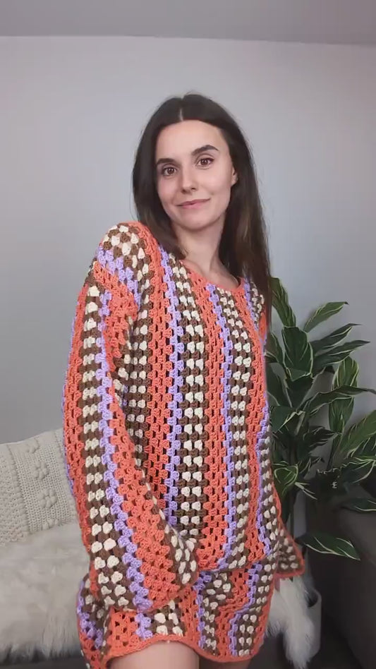 Taylor Häkelkleid PDF-Anleitung – Granny-Stitch Kleid, Größen XS–3XL